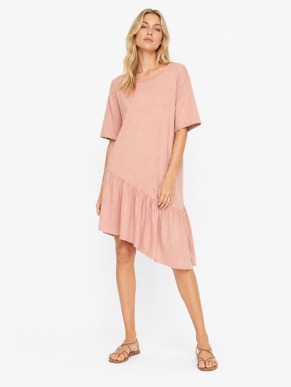 Zara Size L Pink Knit Mini Dress